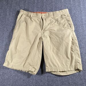 Columbia Washed Out Shorts Mens 32 Beige 10" Inseam AM4471 Gorpcore Camp Hike